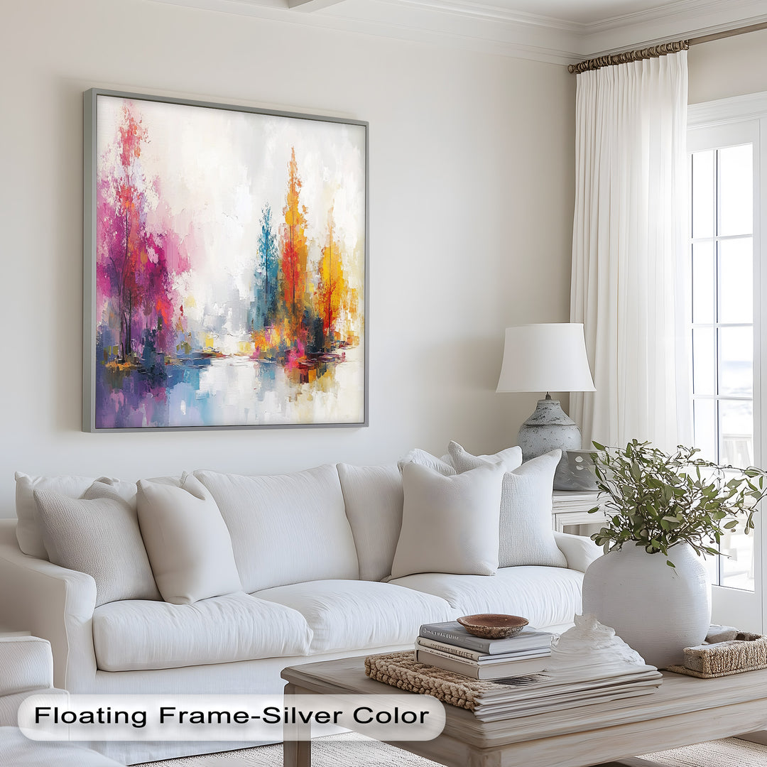 Brush Stroke Abstract Modern Art – Framed Contemporary Oil Painting