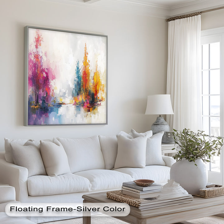 Brush Stroke Abstract Modern Art – Framed Contemporary Oil Painting