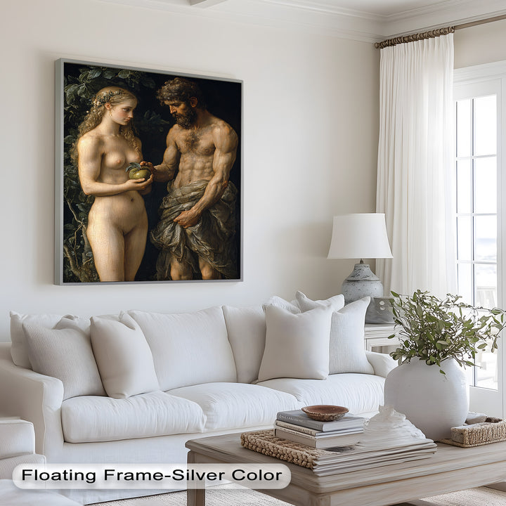 First Temptation – Adam and Eve Renaissance Oil Painting