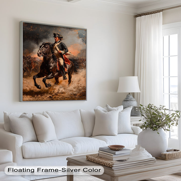 Rider of Defiance – Revolutionary Commander Oil Painting