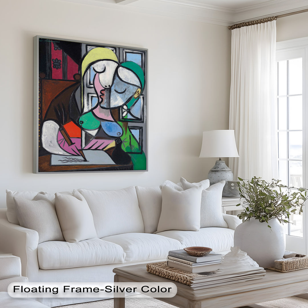 Dreaming Scribe – Woman Writing by the Window Picasso Oil Painting