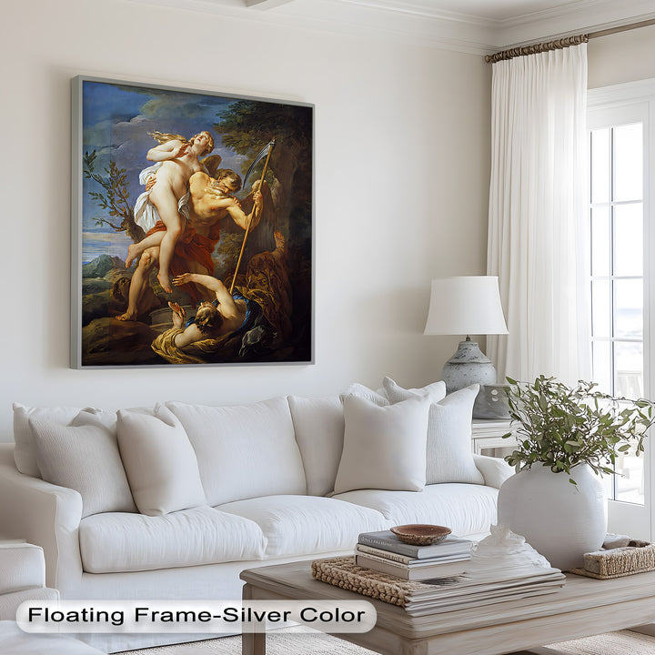 The Seizure of Beauty by Time – Mythological Renaissance Nude Oil Painting