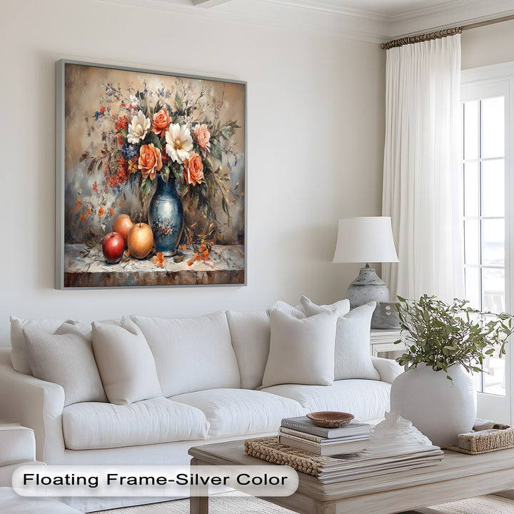 Vintage Floral Harmony – Still Life Oil Painting