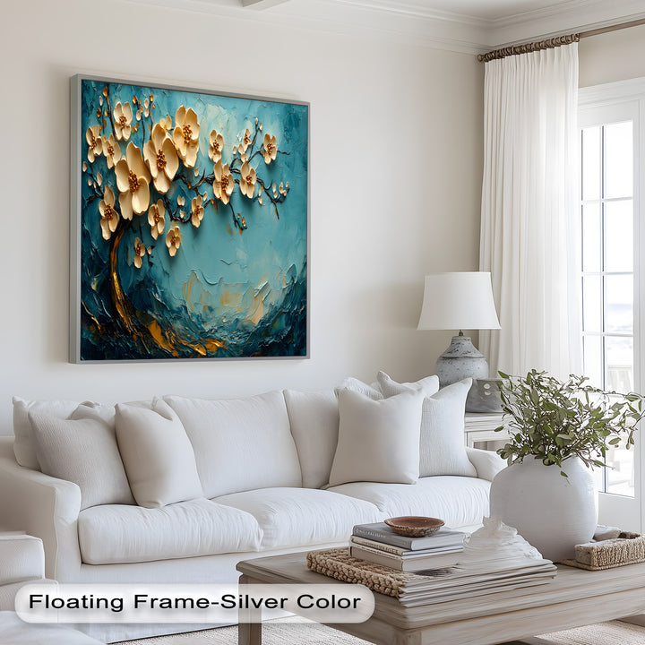Golden Flowers – Botanical Oil Painting