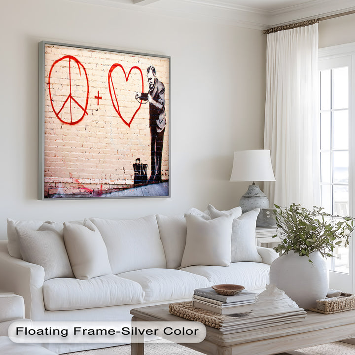 Peace + Love Equation – Banksy Oil Painting