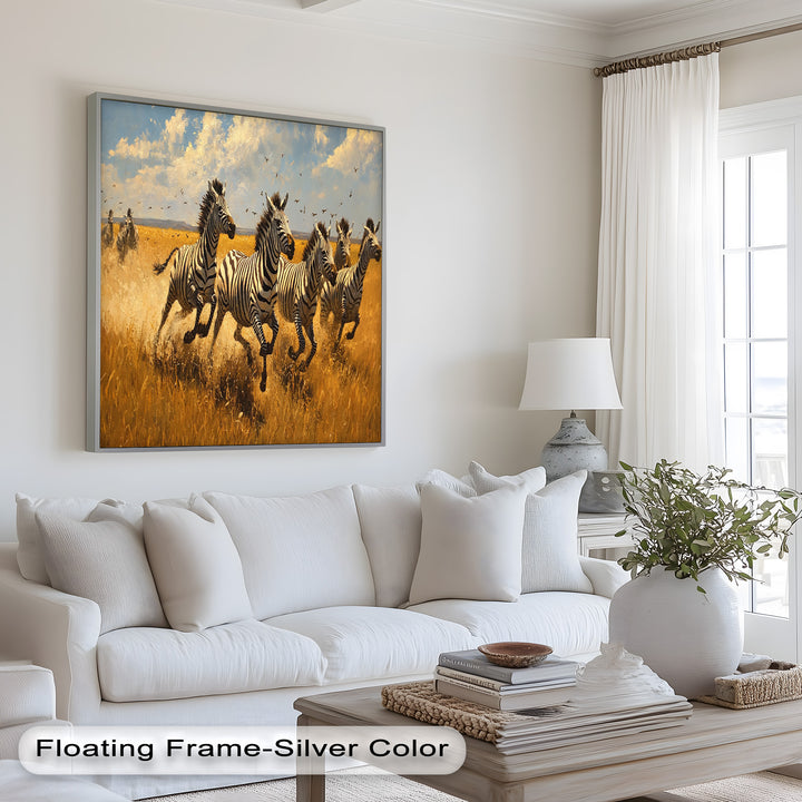 Running Wild – Zebra Oil Painting