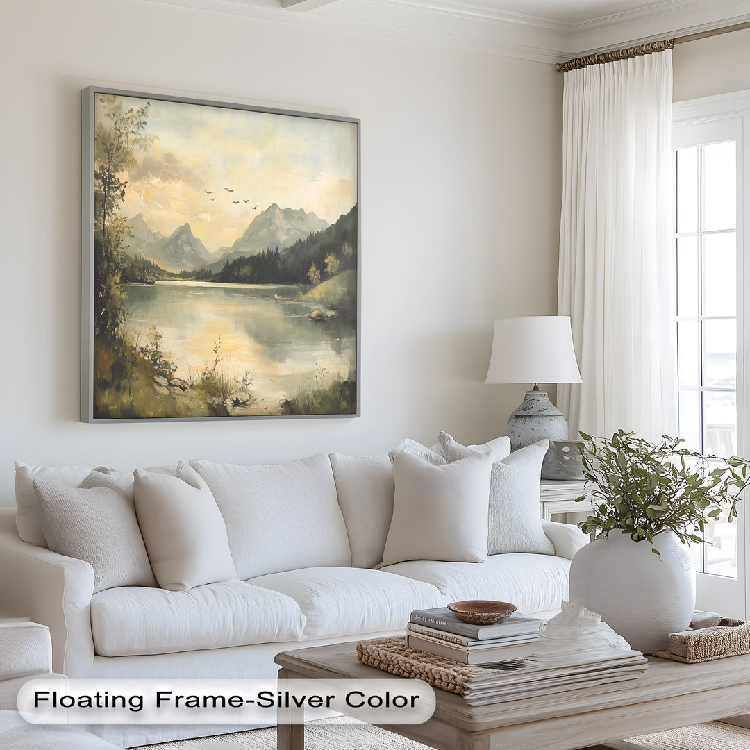 Vintage Wild River – Landscape Oil Painting
