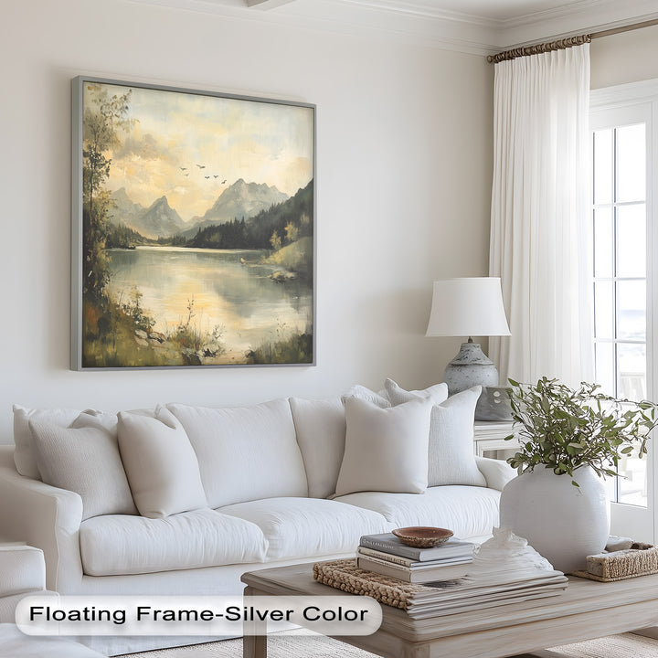 Vintage Wild River – Landscape Oil Painting