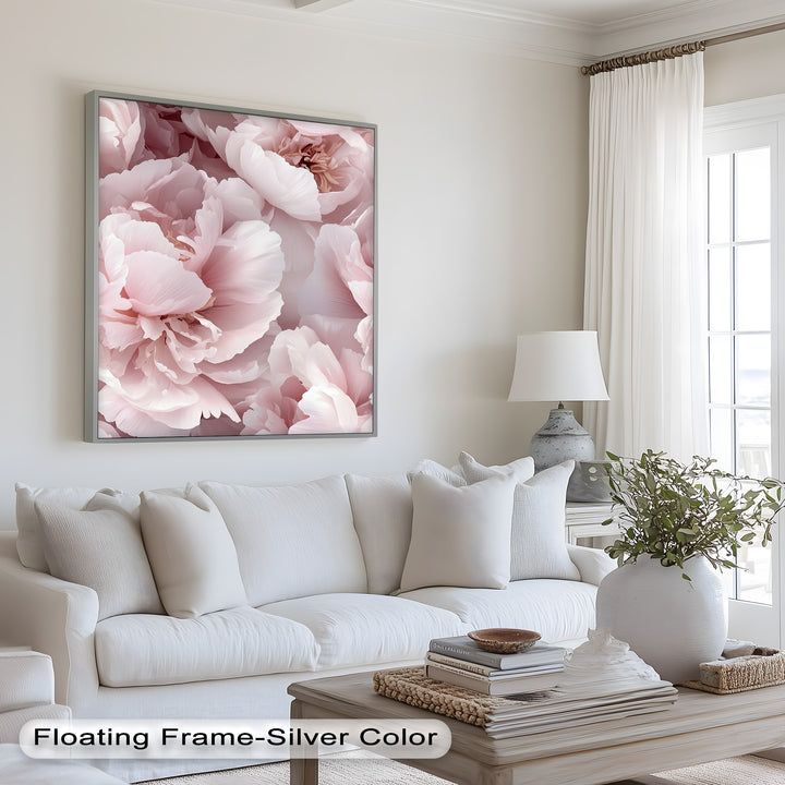 Blushing Petal Bloom – Soft Pink Peony Flower Oil Painting
