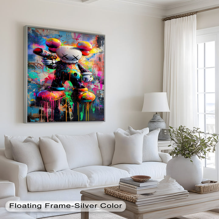 KAWS Street Blaster – Graffiti Pop Oil Painting