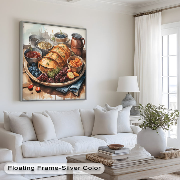 Frisch gebackenes Gebäck und Obststillleben - Food Painting