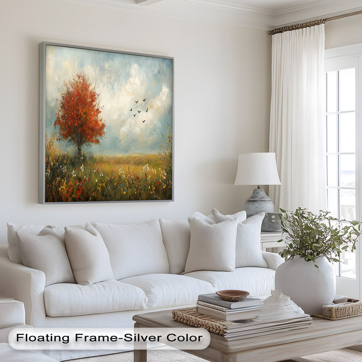 Autumn Serenity – Tree Landscape Oil Painting
