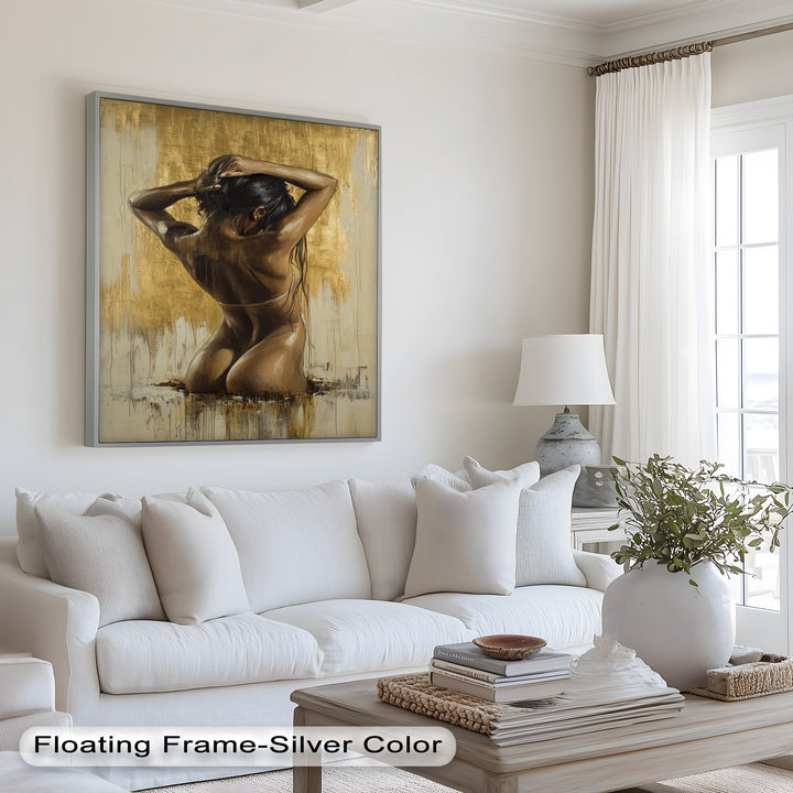 Golden Silence – Contemporary Figurative Nude Oil Painting