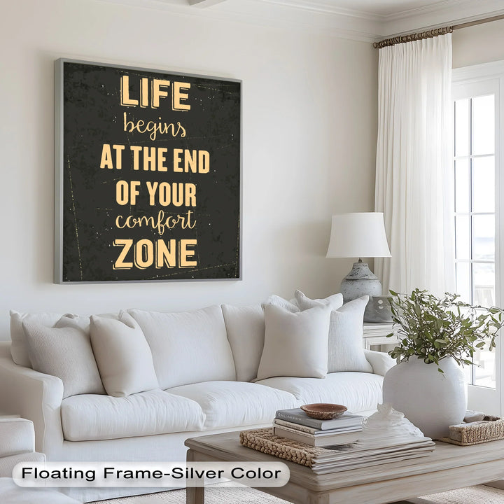 Life Begins at the End – Motivational Oil Painting - MyPhotoStation