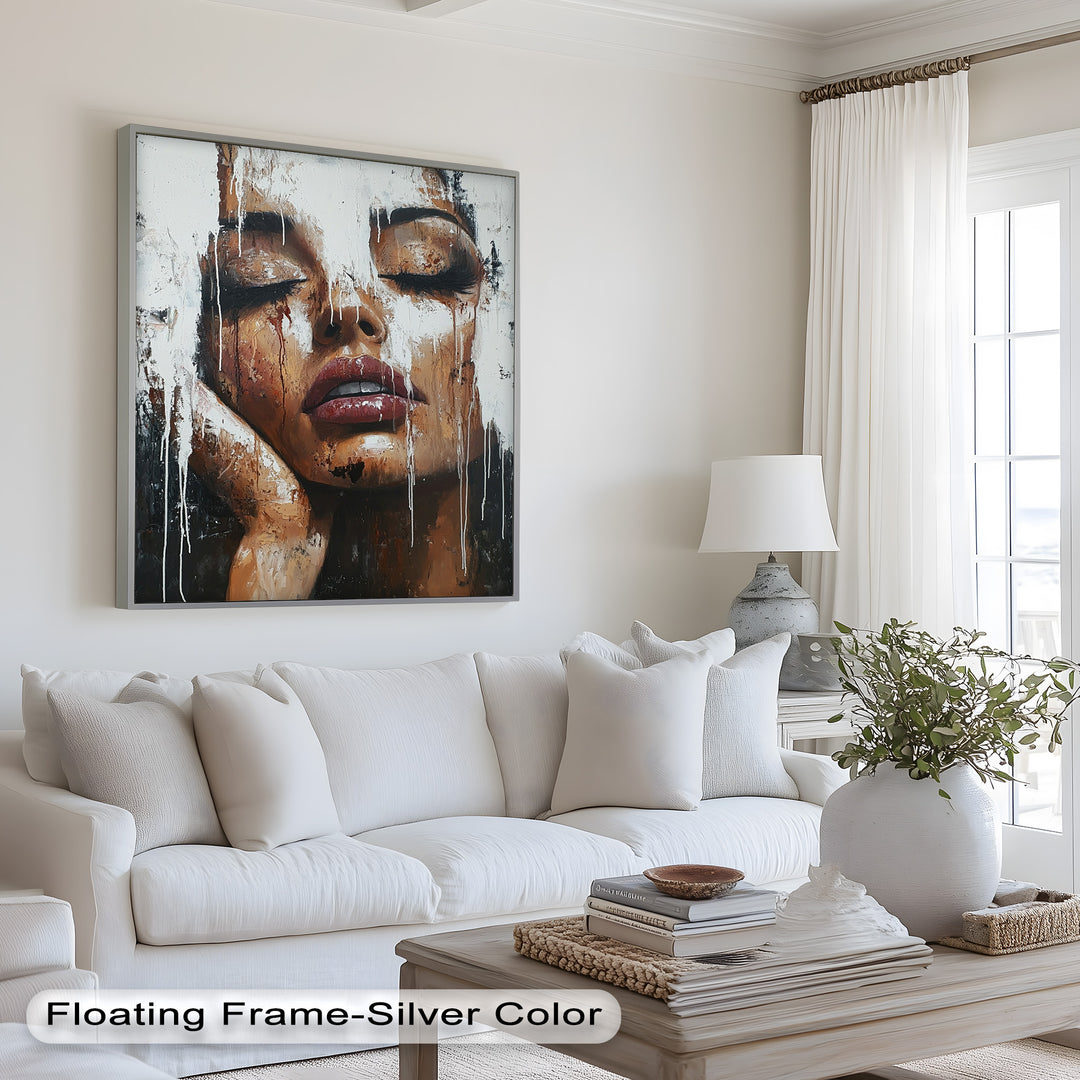 Dripping Silence – Modern Expressionist Abstract Oil Painting