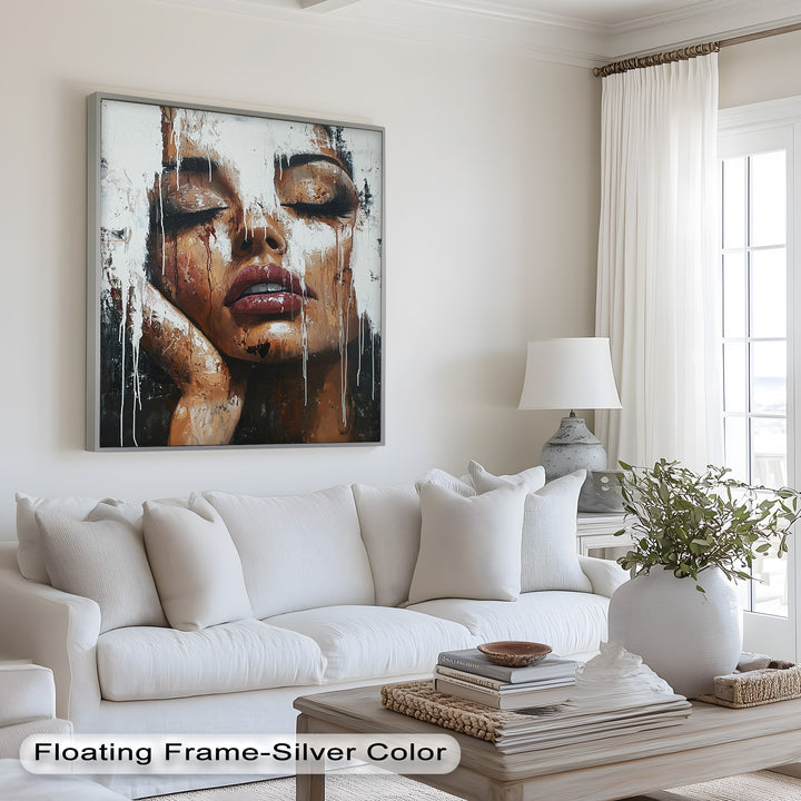 Dripping Silence – Modern Expressionist Abstract Oil Painting