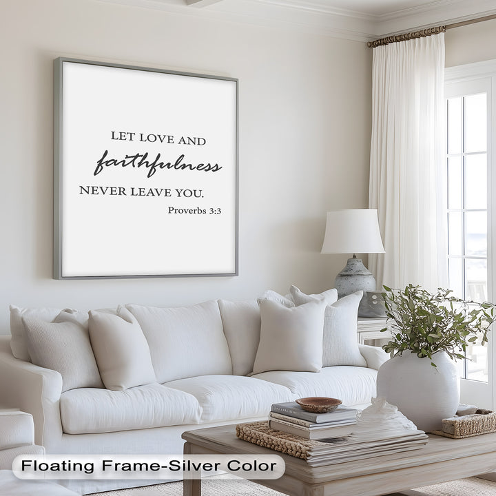 Let Love and Faithfulness – Bible Verse Oil Painting
