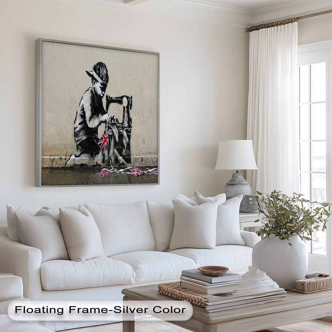 Stitched Allegiance – Banksy Oil Painting