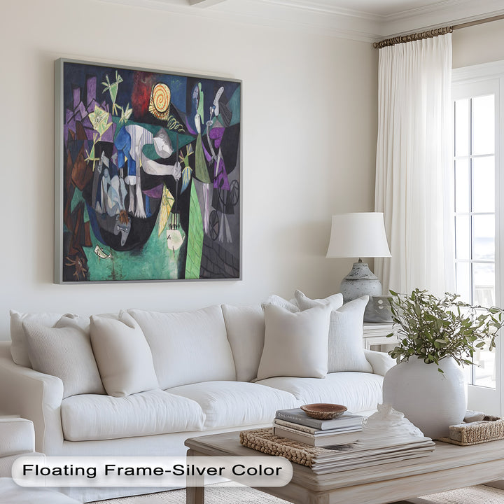 The Spiral Sun – Dynamic Surrealist Tableau Picasso Oil Painting