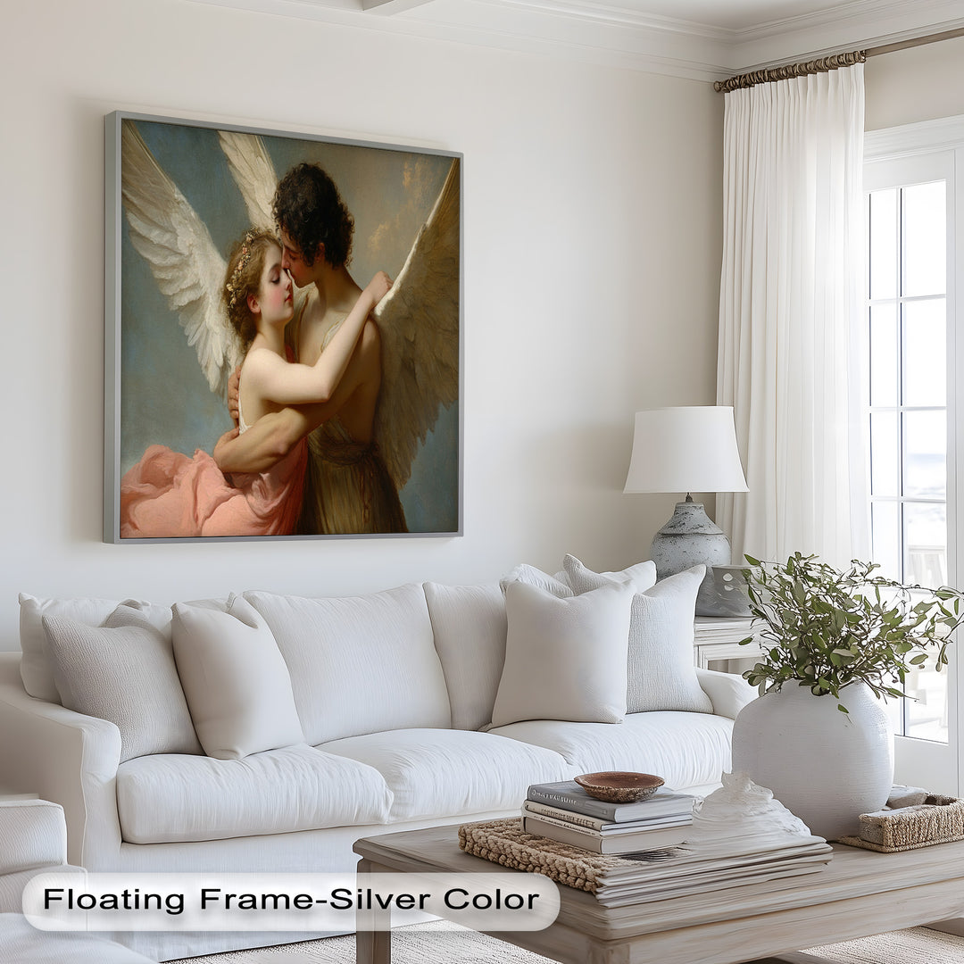 Heavenly Embrace – Cupid and Psyche Renaissance Love Oil Painting