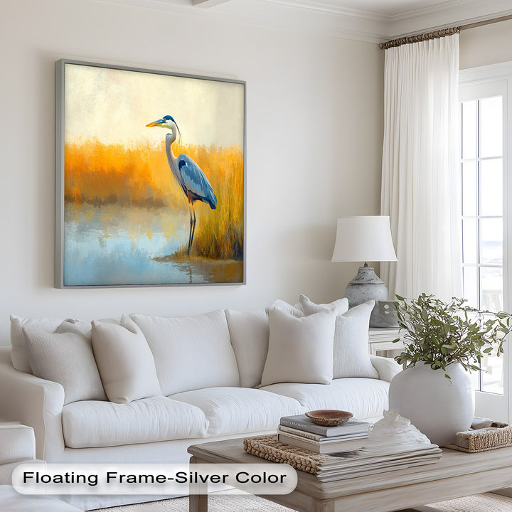 Blue Heron by Autumn Marsh – Animal Oil Painting