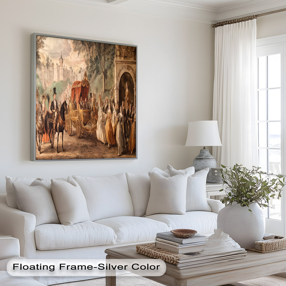 Royal Carriage Procession – Grand Baroque Parade Oil Painting