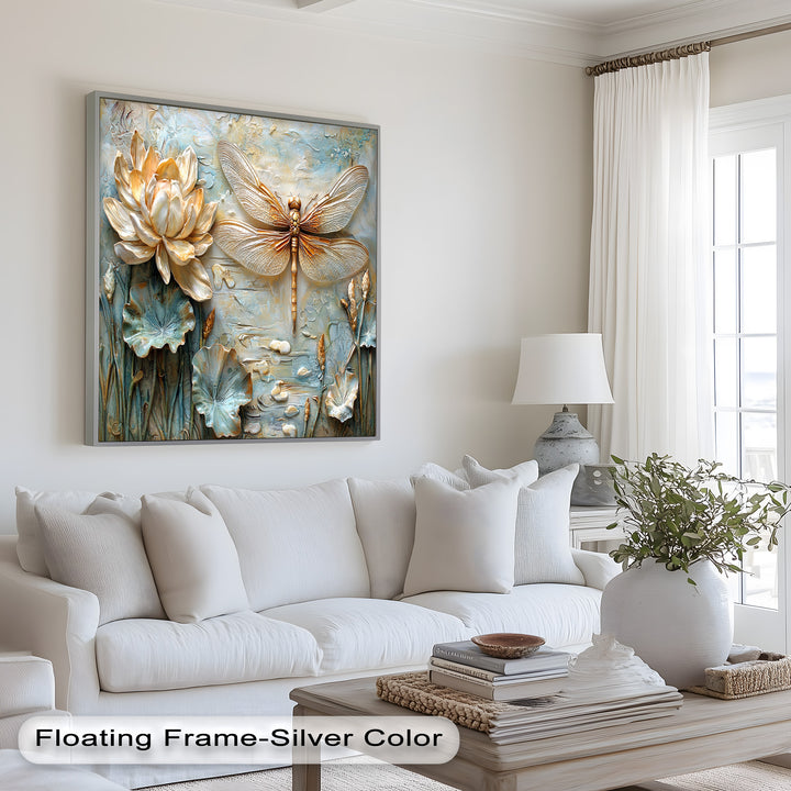 Retro Dragonflies and Flowers – Elegant Nature-Inspired Oil Painting
