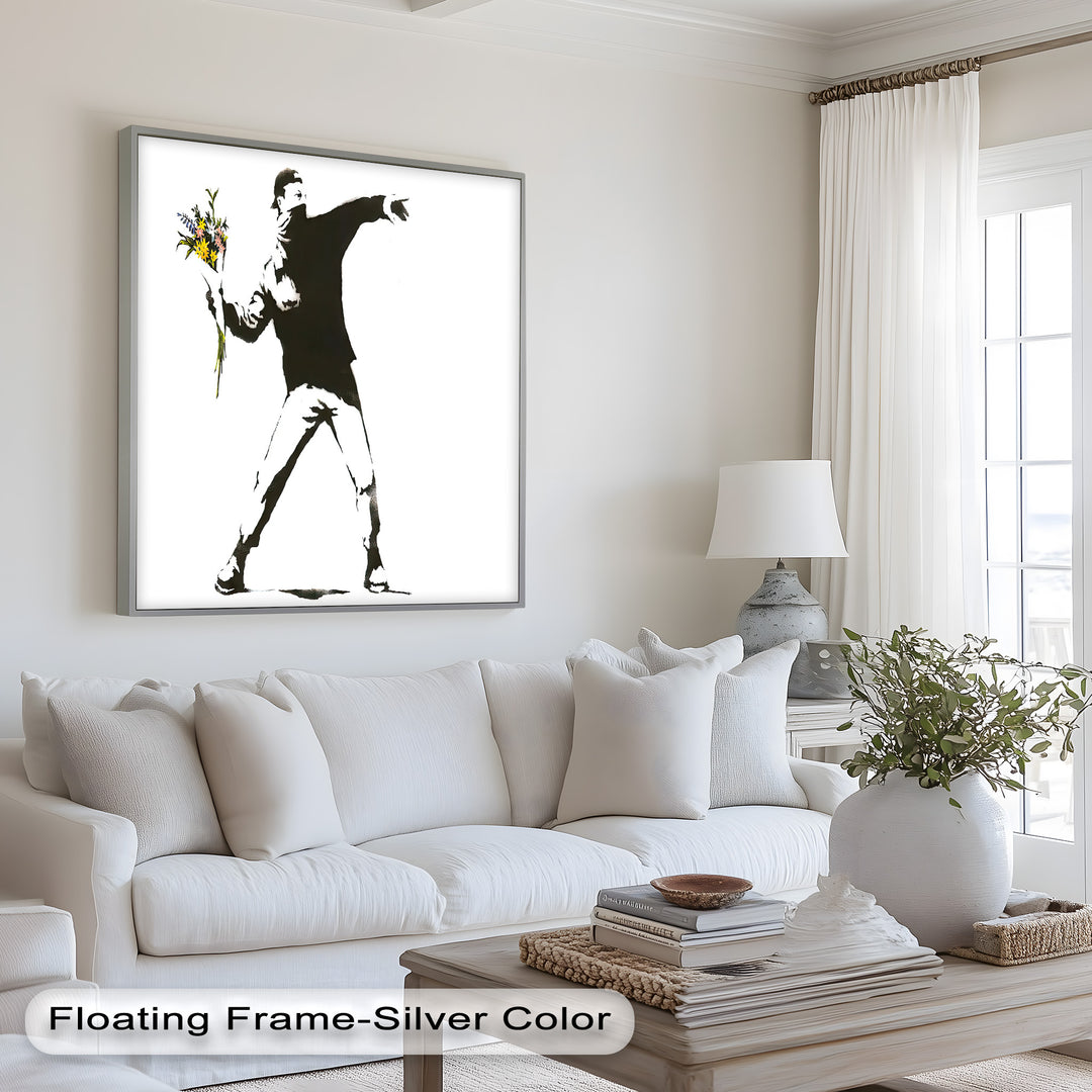 Flower Thrower – Iconic Protest Banksy Oil Painting