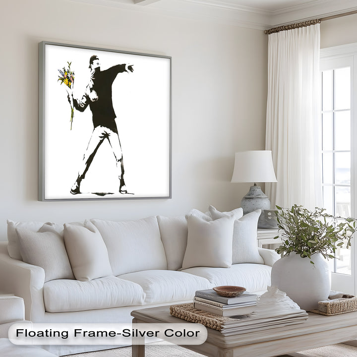 Flower Thrower – Iconic Protest Banksy Oil Painting