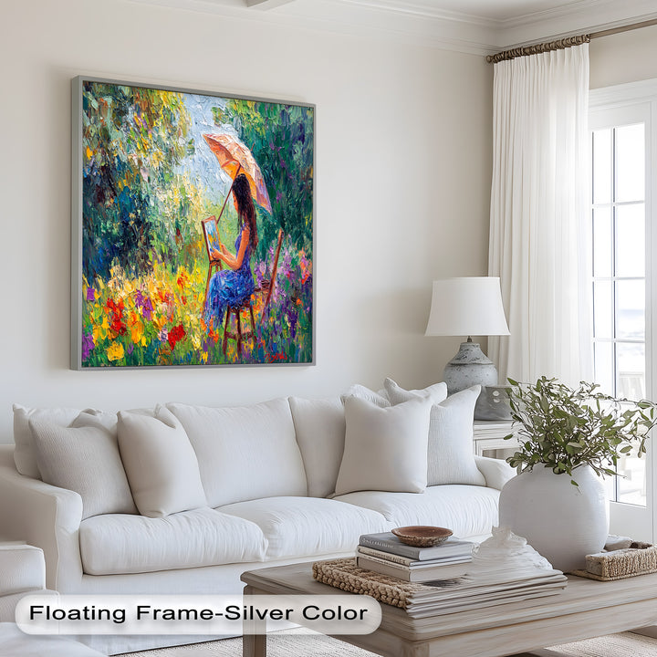 Colorful Garden Scene – Impressionist Oil Painting