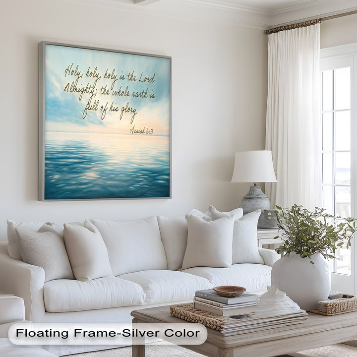 Isaiah 6:3 – Holy Is the Lord Bible Verse Oil Painting
