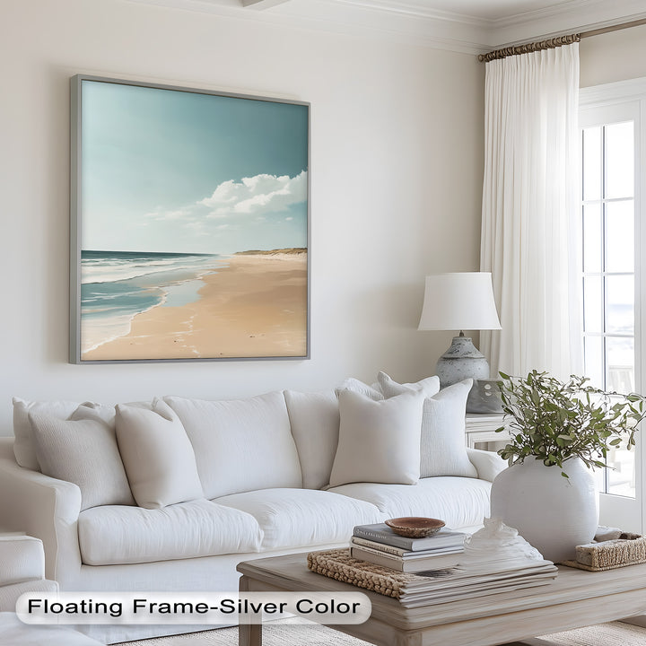 Endless Shoreline – Serene Seascape Oil Painting