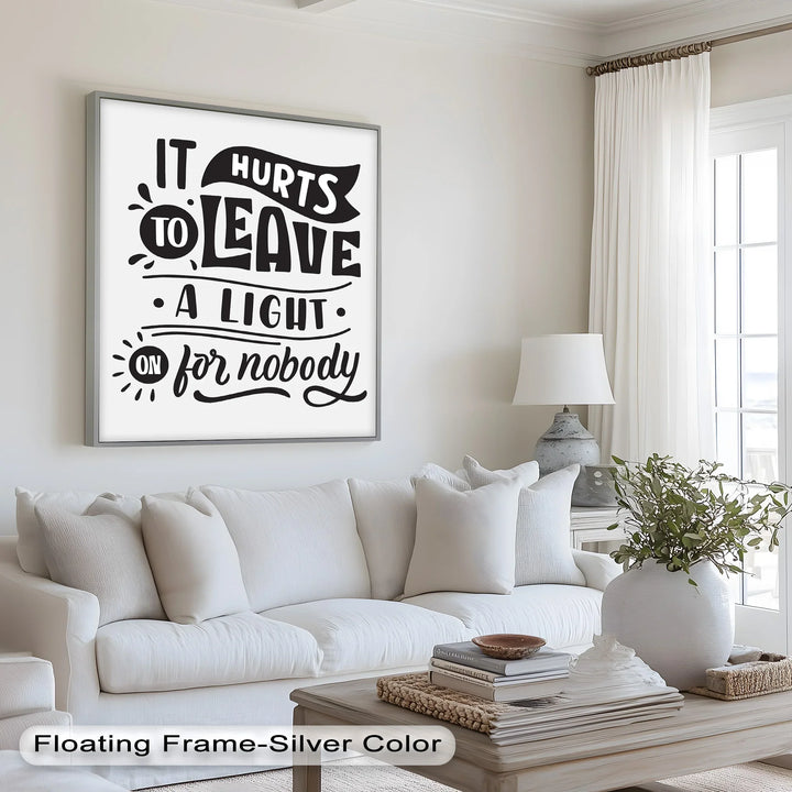 Leave a Light On – Typography Oil Painting - MyPhotoStation
