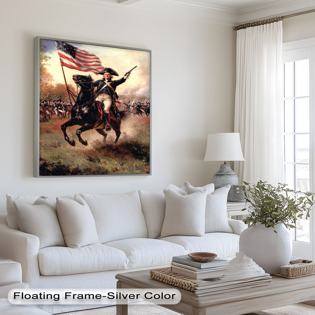 Ride of the Republic – Patriotic Commander Oil Painting