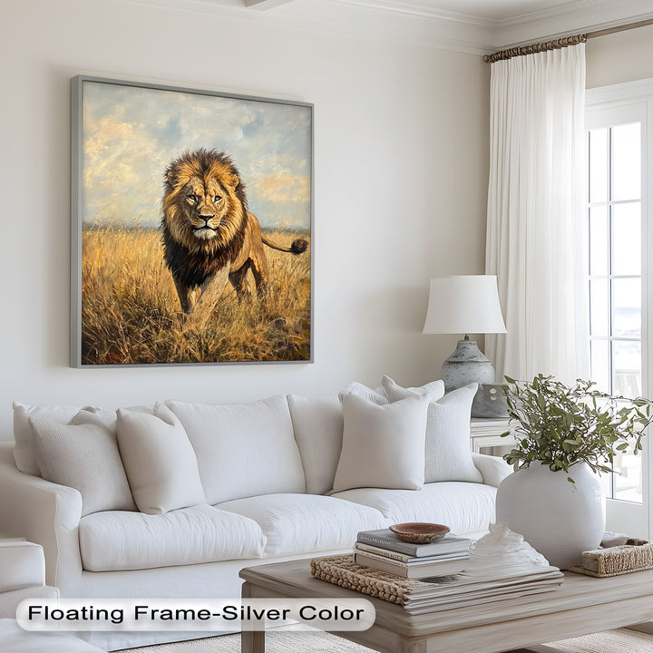 King of the Savannah – Animal Oil Painting