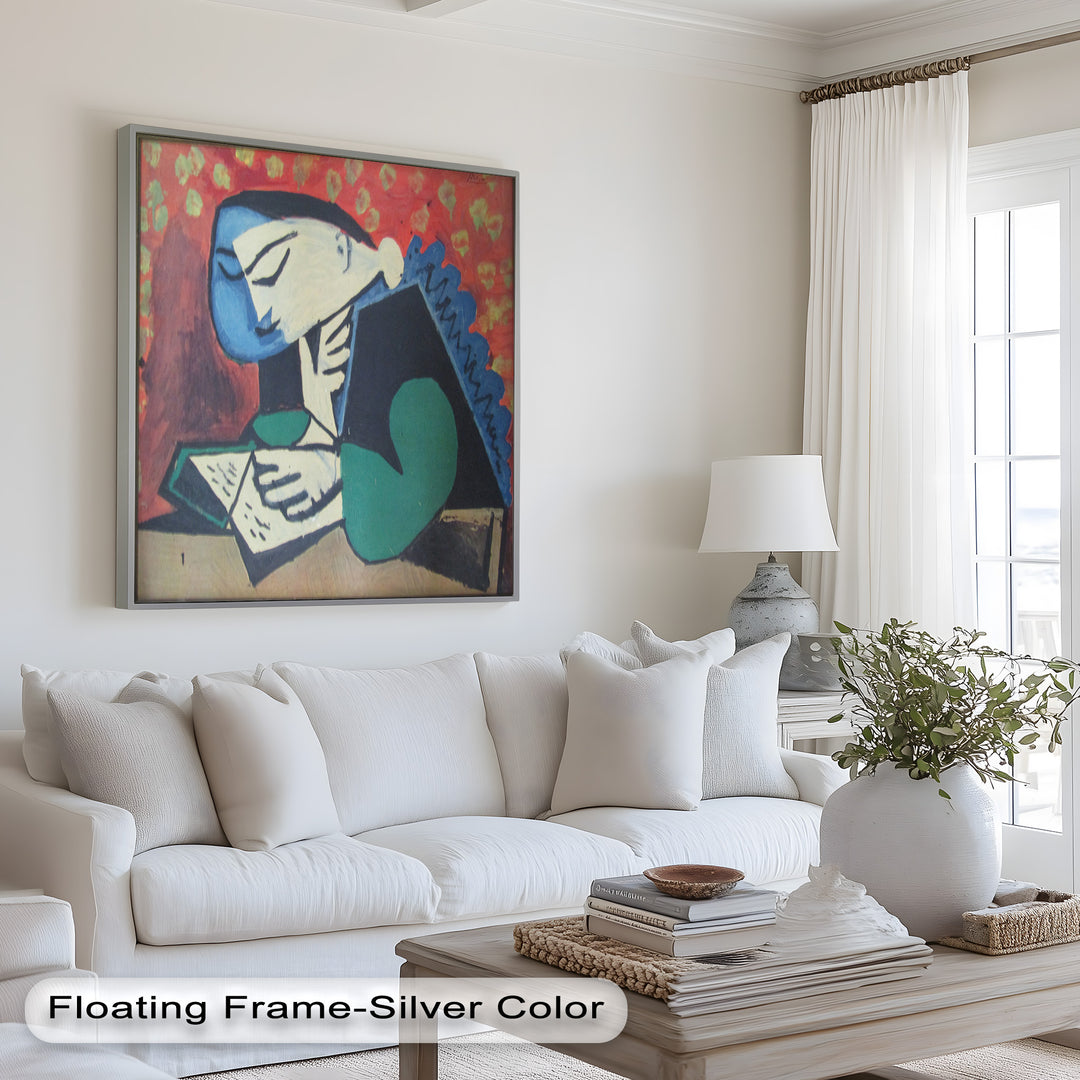 The Reader – Cubist Portrait of Quiet Focus Picasso Oil Painting