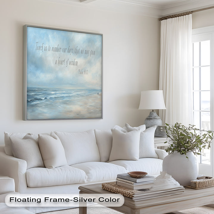 Psalm 90:12 – Heart of Wisdom Bible Verse Oil Painting