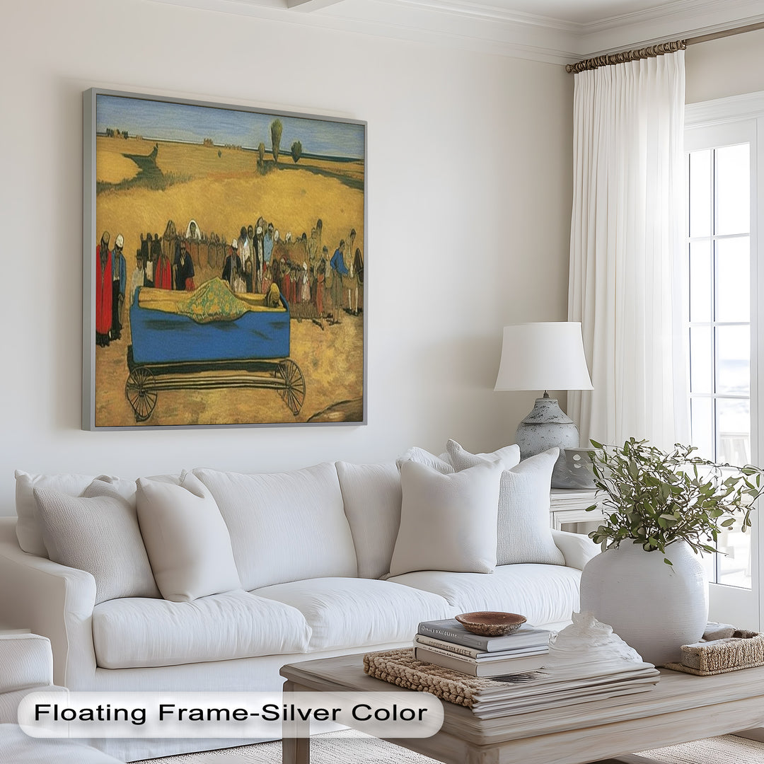 The Funeral Procession – Symbolic Historic Oil Painting