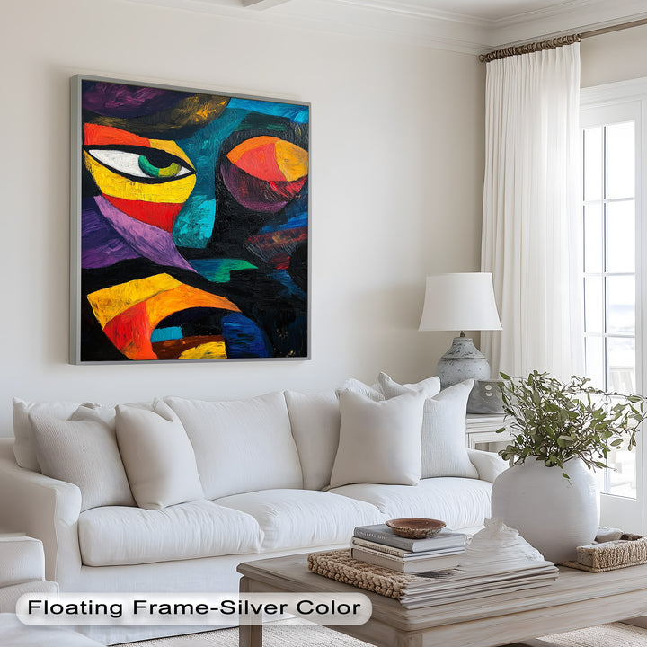 Abstract Eye Expression – Fauvism Oil Painting