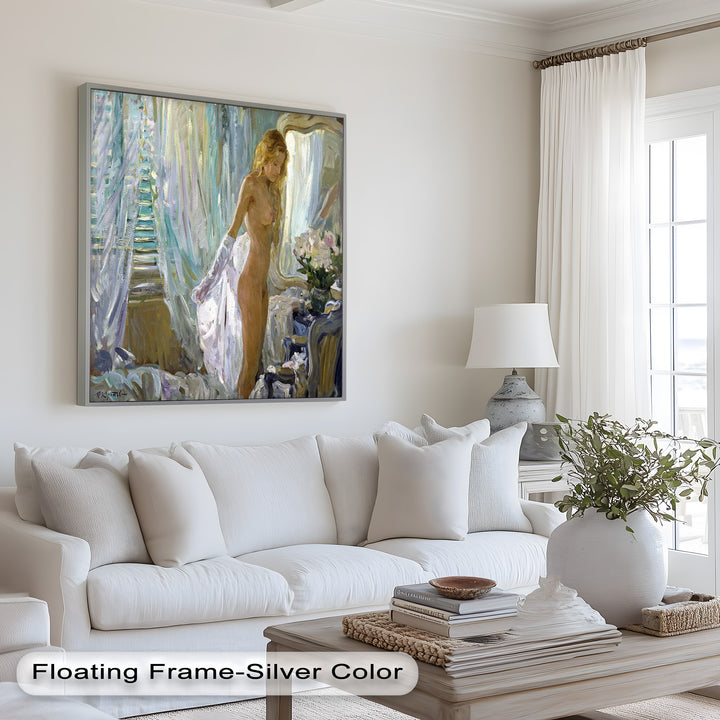 Whispers of Morning Light – Romantic Nude Interior Oil Painting