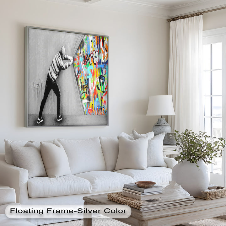Unveiling the Chaos – Banksy Oil Painting