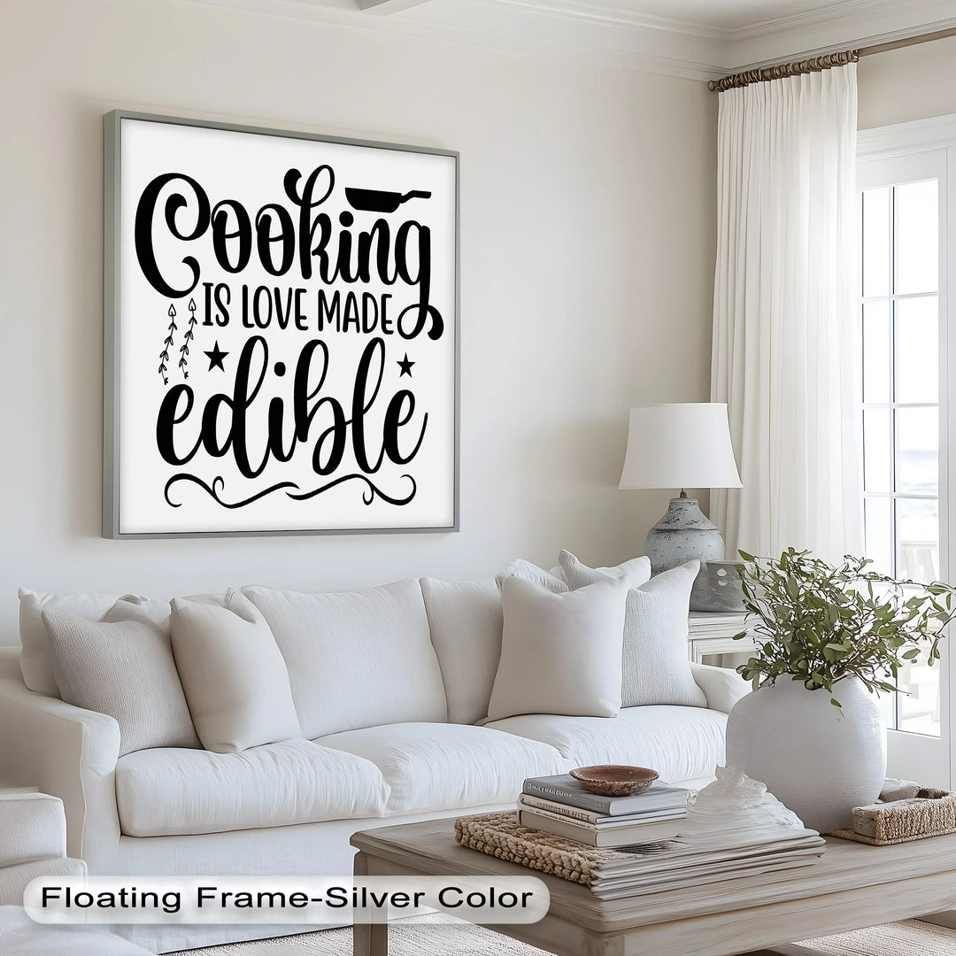 Cooking Is Love Made Edible – Framed Oil Painting - MyPhotoStation