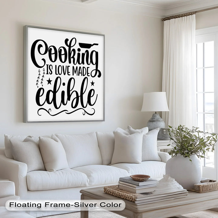 Cooking Is Love Made Edible – Framed Oil Painting - MyPhotoStation
