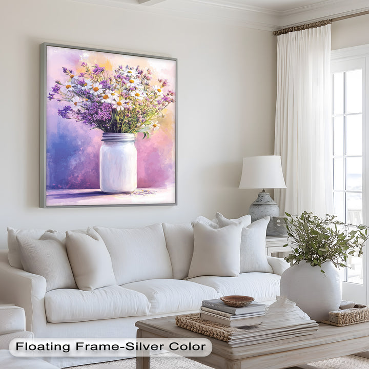 Wildflower Harmony – Sanftes Pastellblumen-Ölgemälde