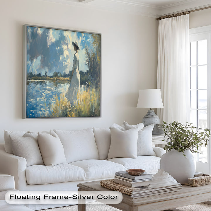 Lady by the River – Impressionist Oil Painting