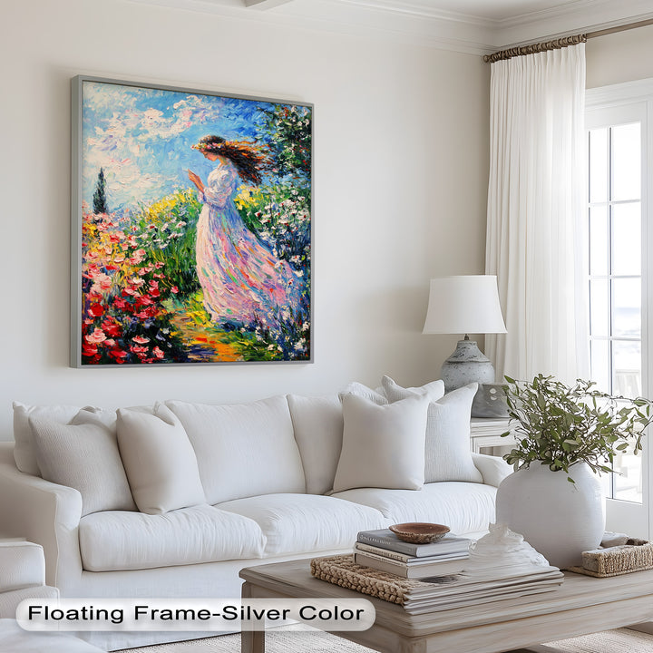 Woman in Floral Crown - Impressionist Oil Painting