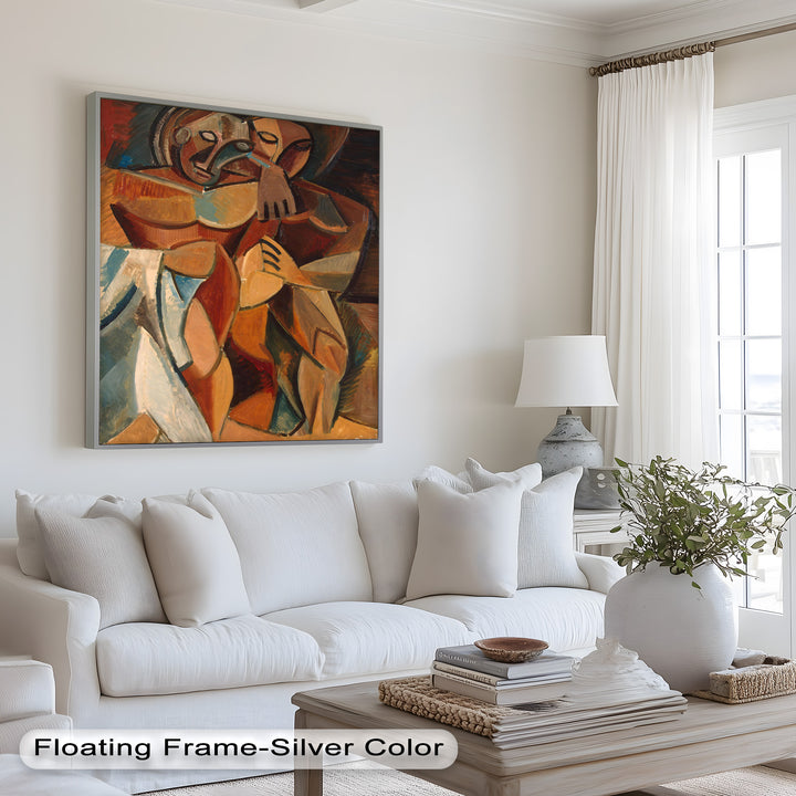 Embrace in Earth Tones – Picasso Oil Painting