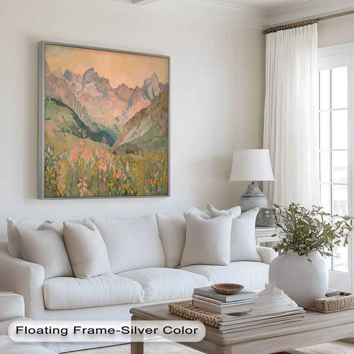 Wildflower Mountain – Serene Landscape Oil Painting
