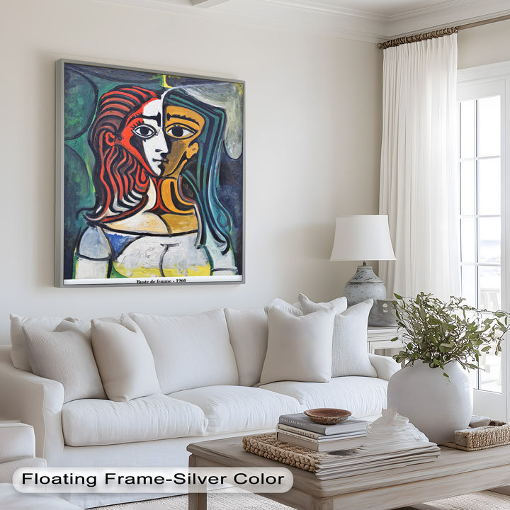 Dual Gaze – Buste de Femme Inspired Picasso Oil Painting