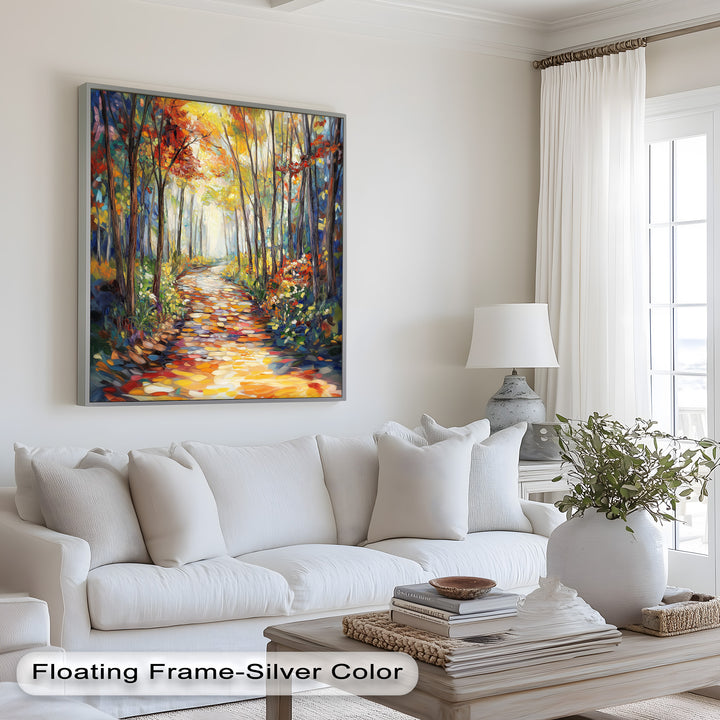 Forest Road to Somewhere – Expressive Oil Painting